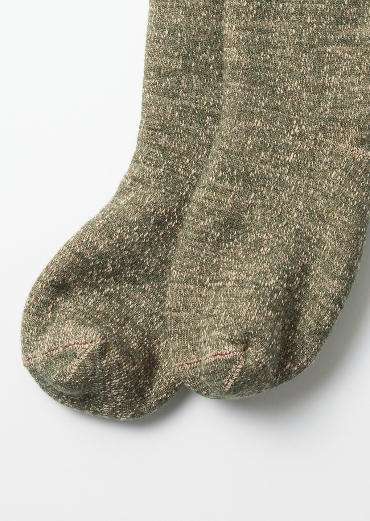 Double Face Crew Socks - Green / Brown