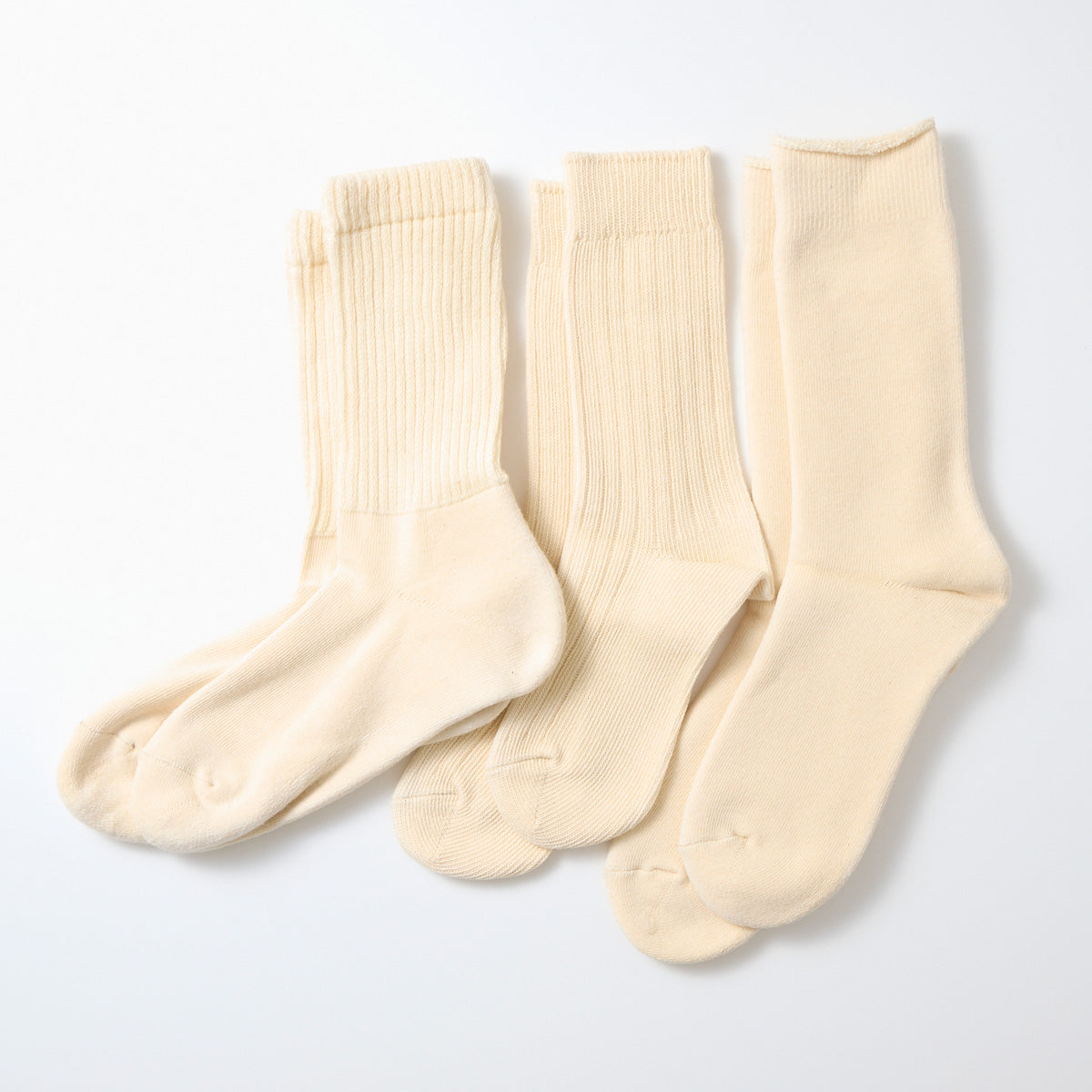 Organic Daily Socks 3 Pack - Ecru