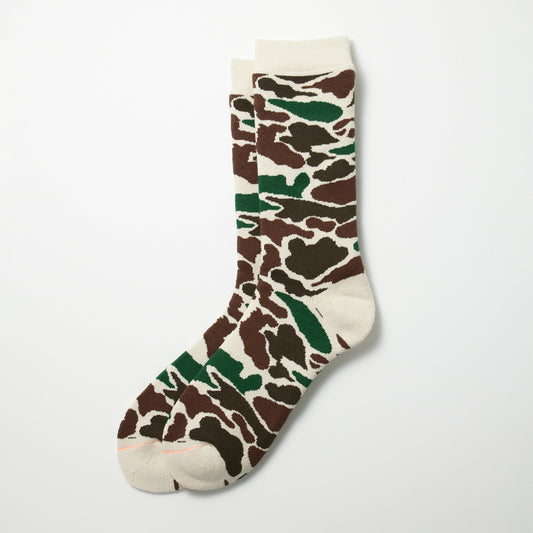 Pile Camo Crew Socks - Ivory