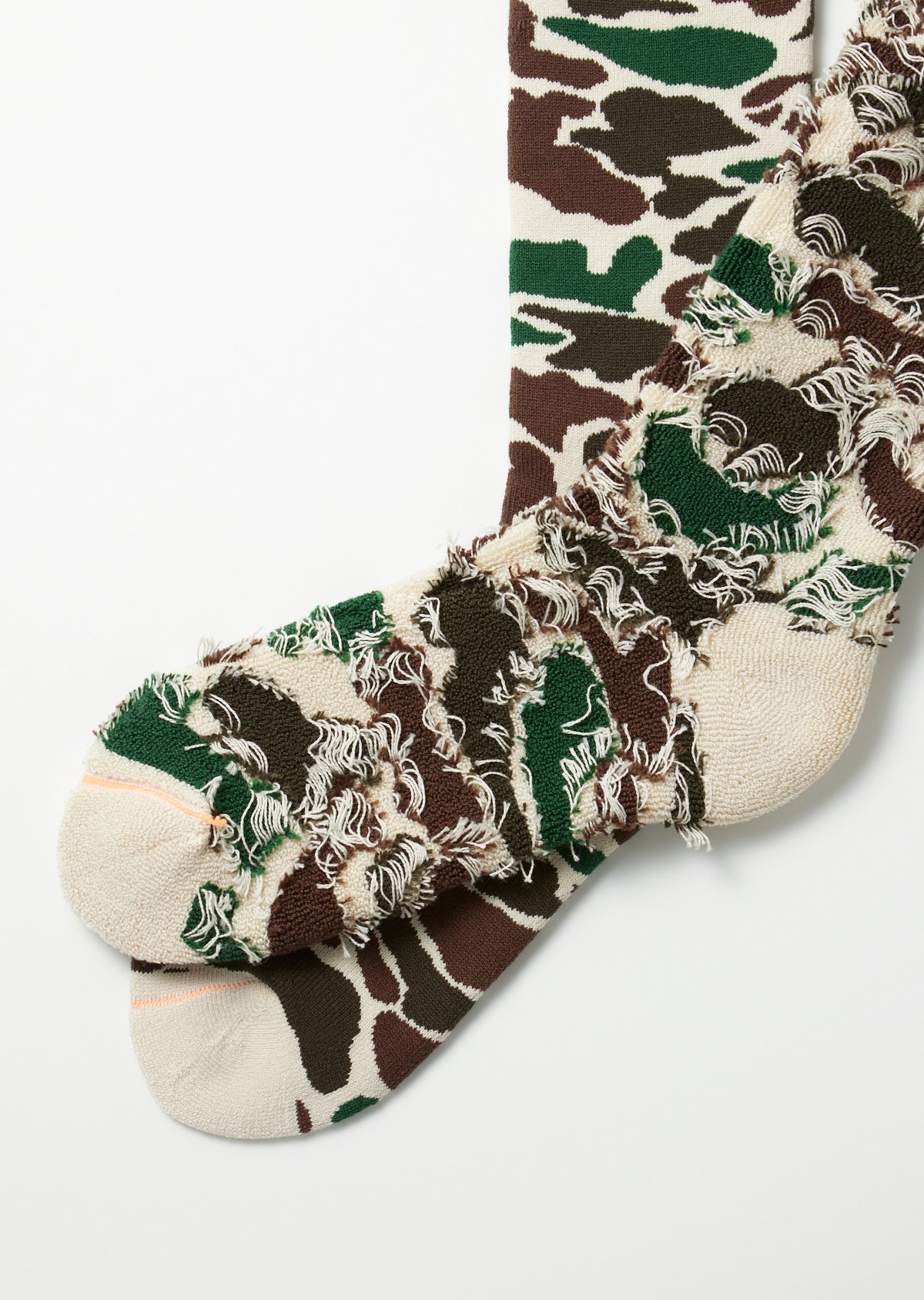 Pile Camo Crew Socks - Ivory