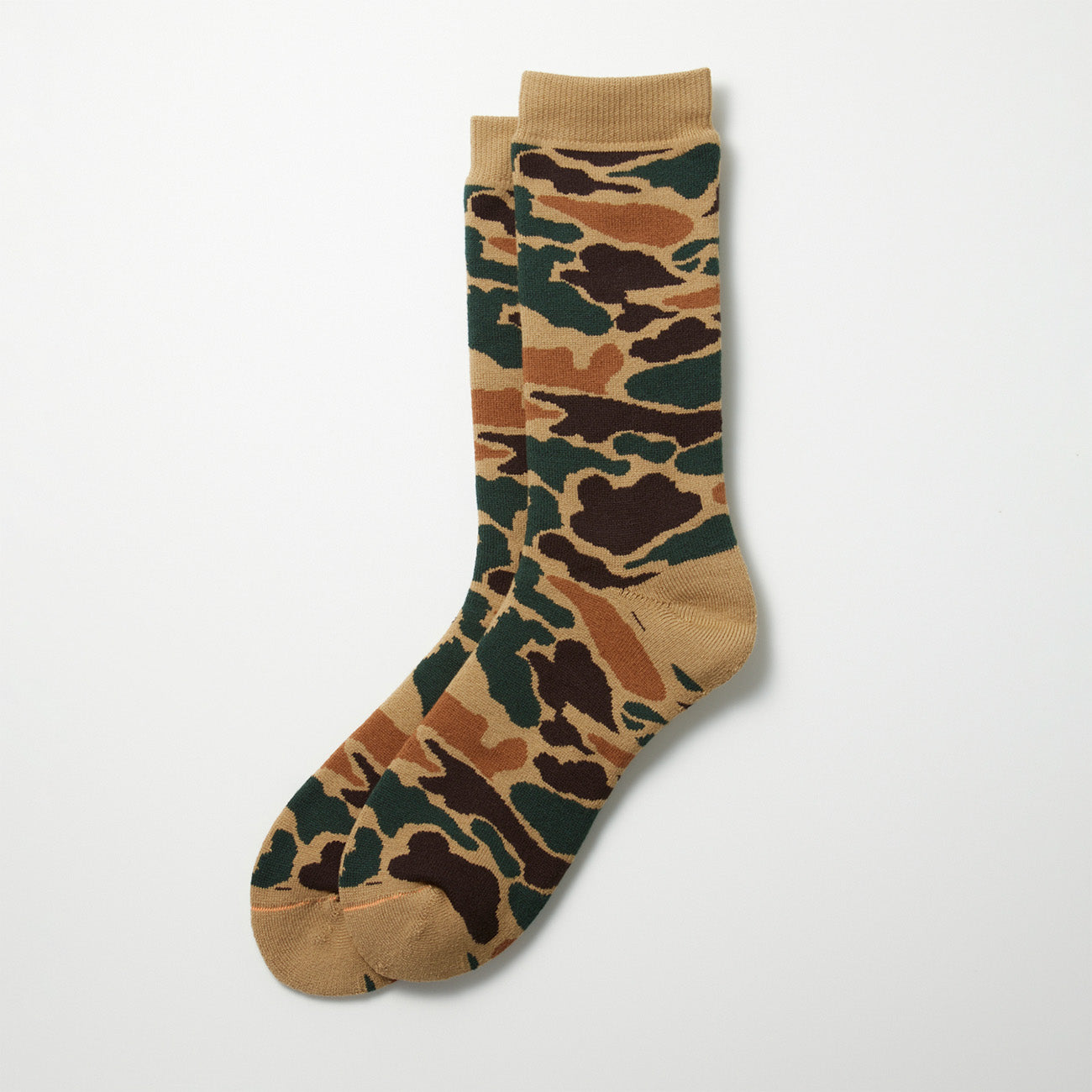 Pile Camo Crew Socks - Khaki