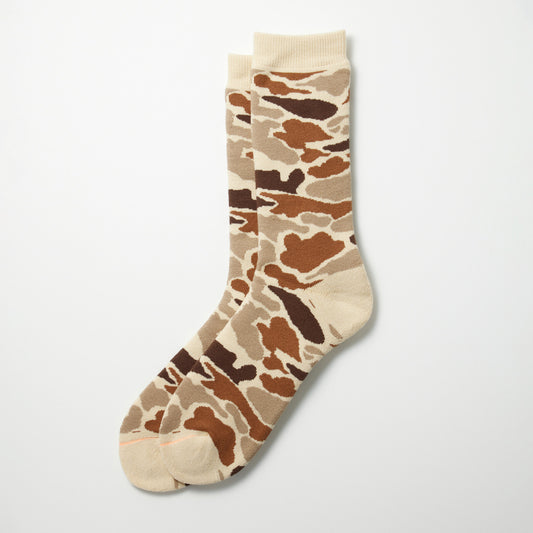 Pile Camo Crew Socks - Sand