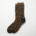 Pile Leopard Crew Socks - Dark Olive