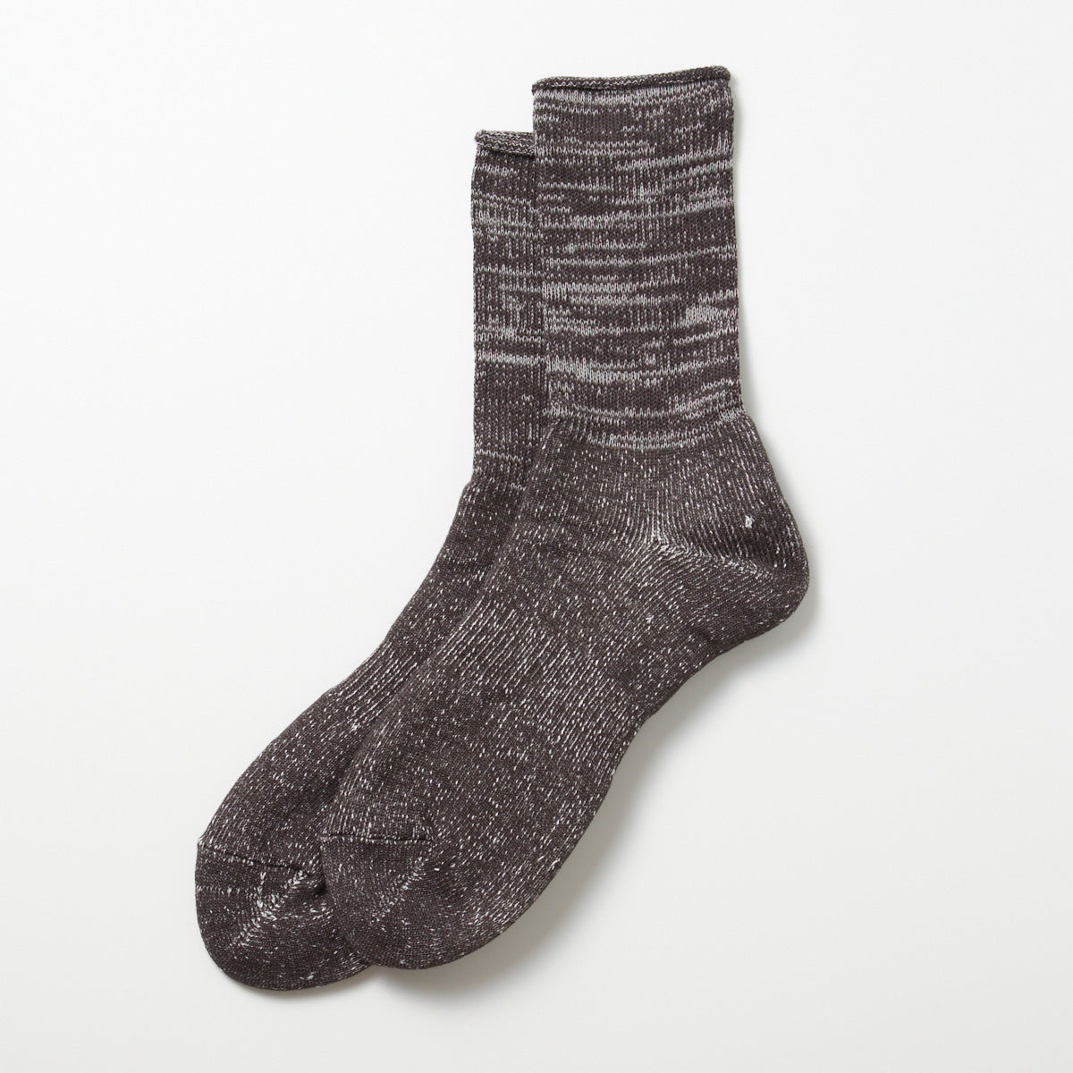 Washi Pile Crew Socks - Charcoal