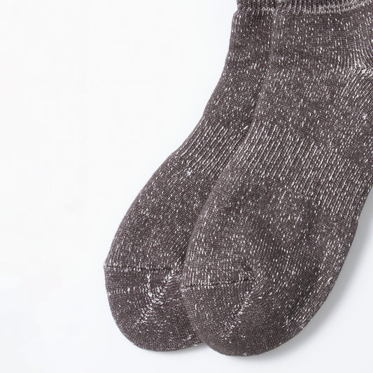 Washi Pile Crew Socks - Charcoal