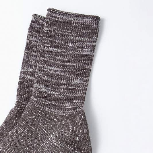 Washi Pile Crew Socks - Charcoal