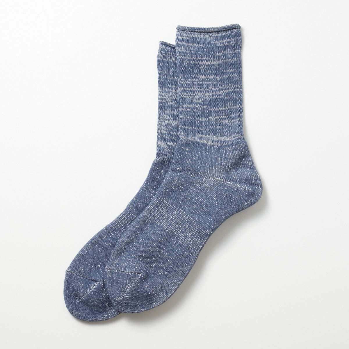 Washi Pile Crew Socks - Slate Blue