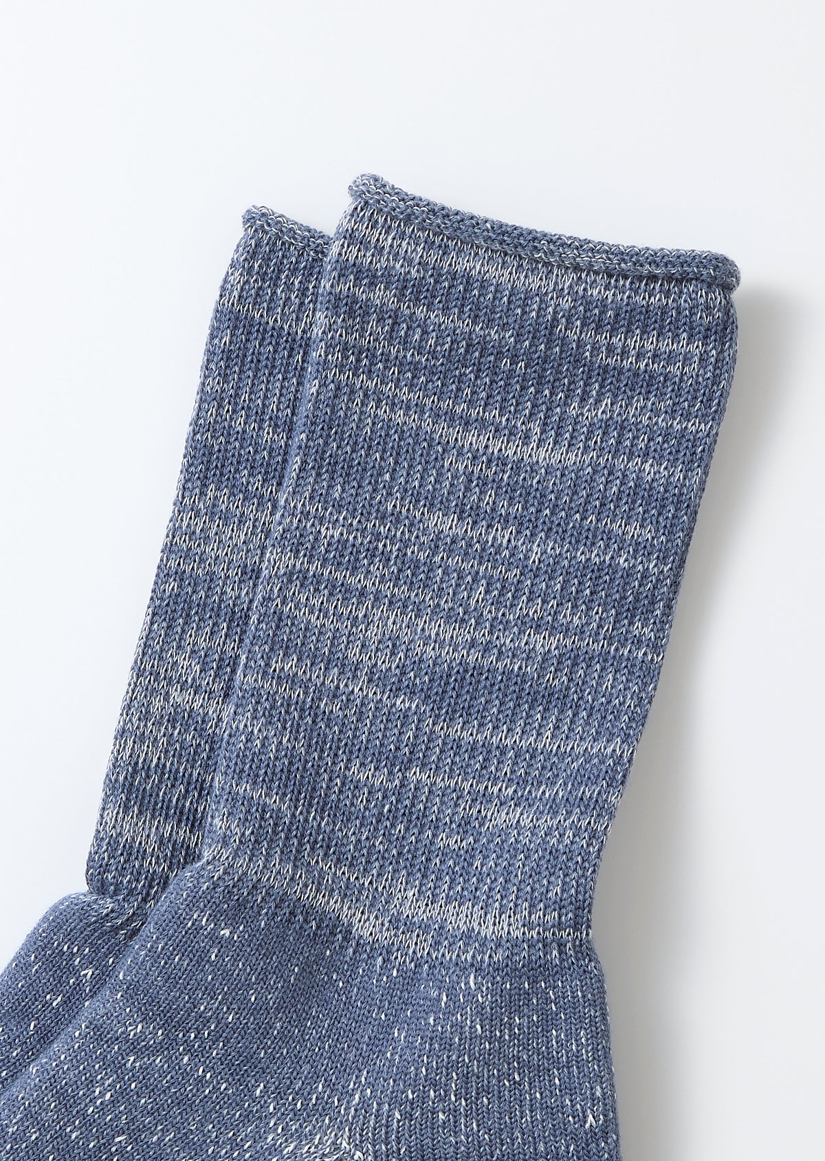 Washi Pile Crew Socks - Slate Blue