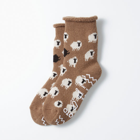 Pile Room Socks, Sheep - Brown