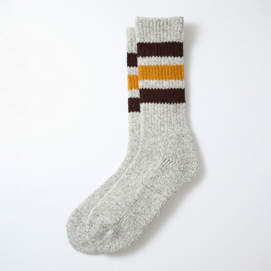 OldSchool Work Boot Socks - Brown / Gold