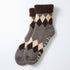 Comfy Room Socks, Diamond - Brown / Dark Gray