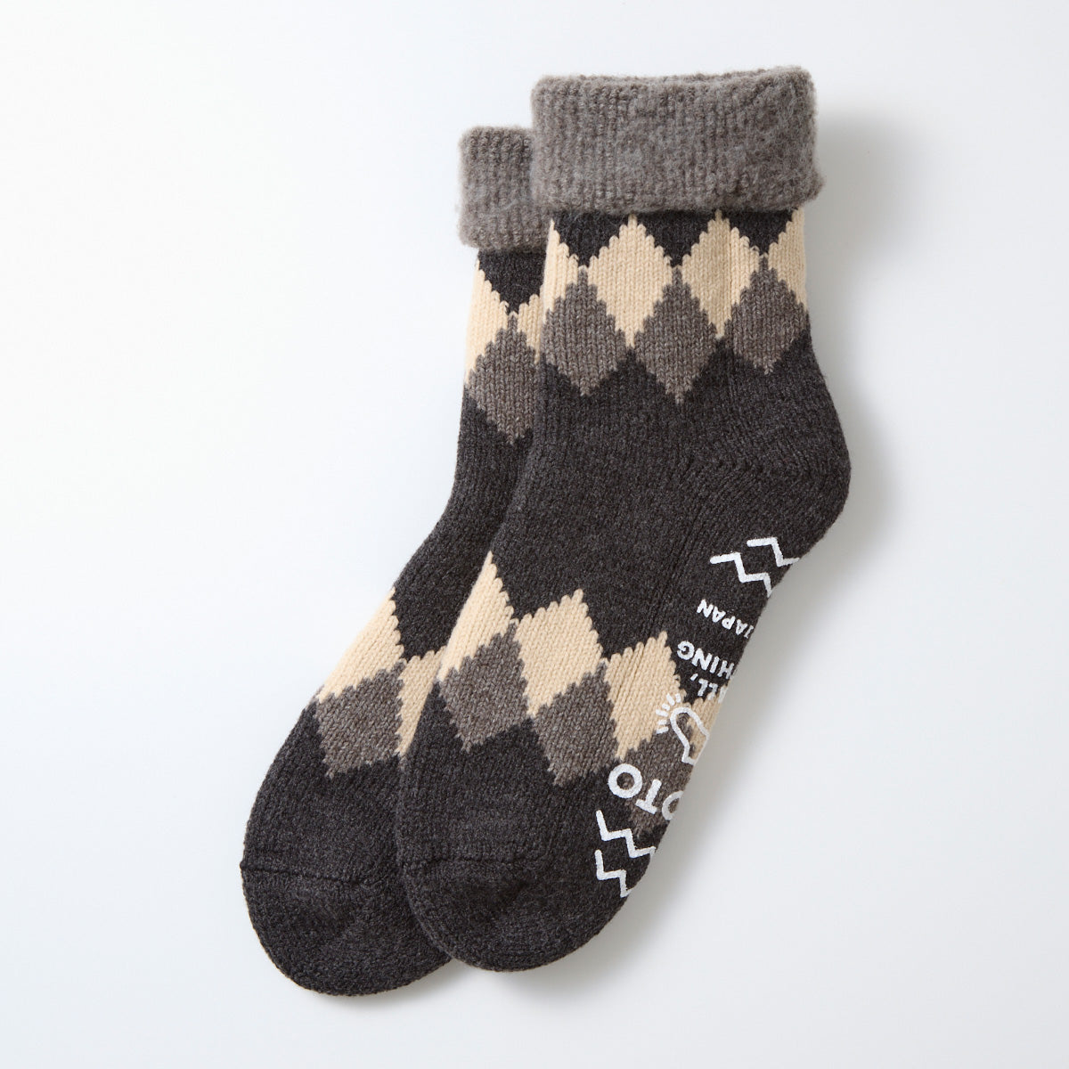 Comfy Room Socks, Diamond - Dark Gray / Charcoal