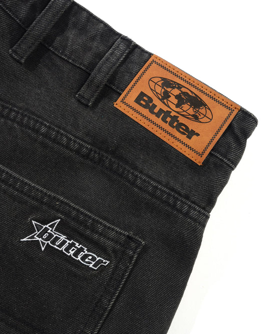 Racer Denim Jeans - Faded Black