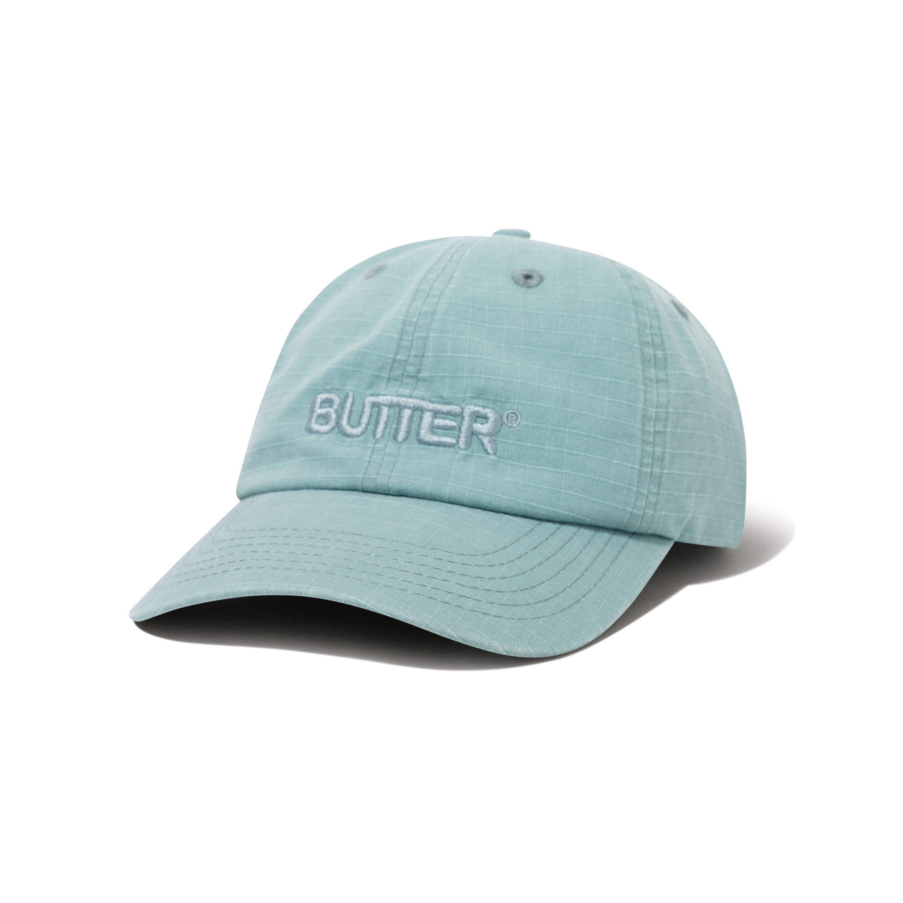 Butter Goods Ripstop Rounded Logo 6 Panel Cap - Washed Ice – Cooshti