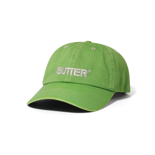 Rounded Logo 6 Panel Cap - Washed Green