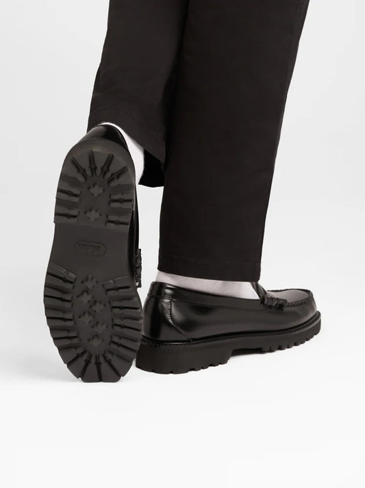 Weejun 90 Larson Penny Loafers - Black Leather