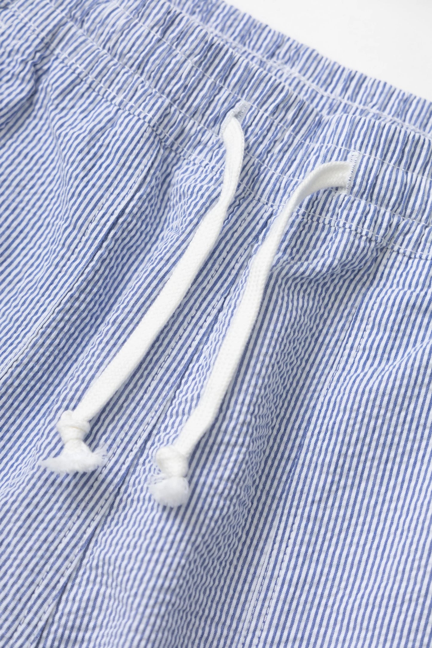 Seersucker Chef Shorts - Navy Stripe