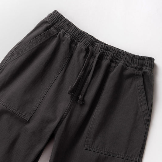 Pigment Herringbone Chef Pants - Black