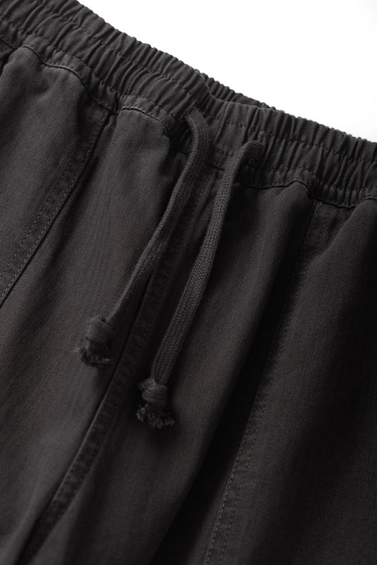 Pigment Herringbone Chef Pants - Black