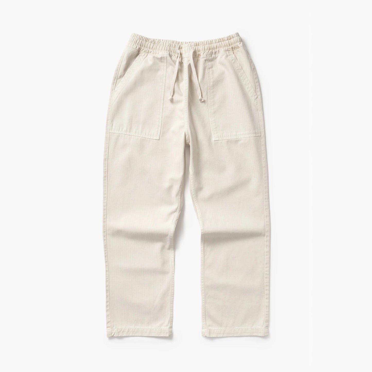 Pigment Herringbone Chef Pants - Bone
