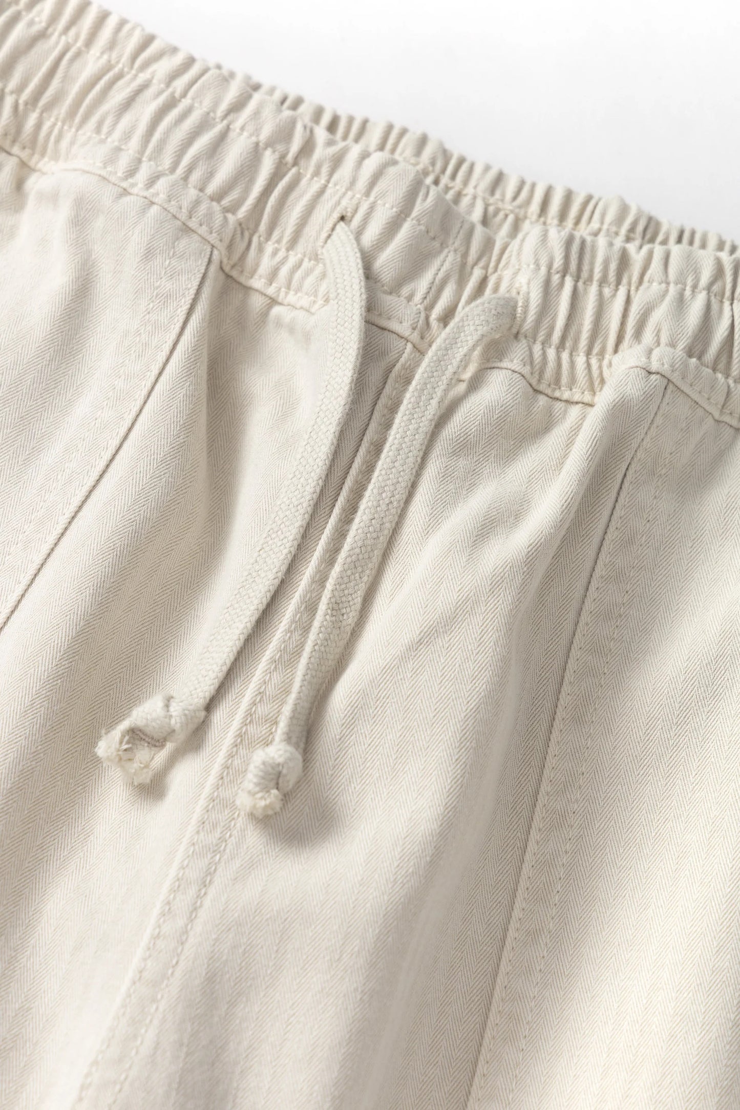 Pigment Herringbone Chef Pants - Bone