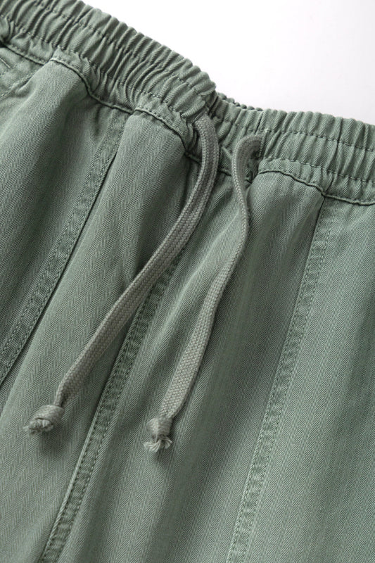 Pigment Herringbone Chef Pants - Olive