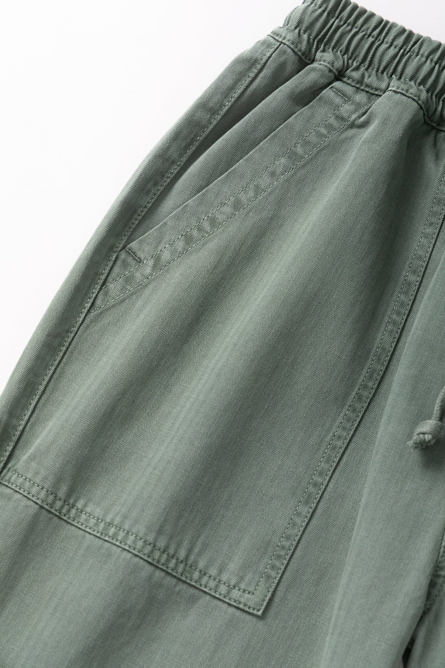 Pigment Herringbone Chef Pants - Olive