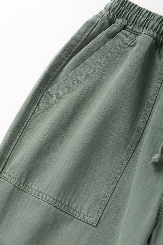 Pigment Herringbone Chef Pants - Olive