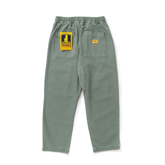 Pigment Herringbone Chef Pants - Olive