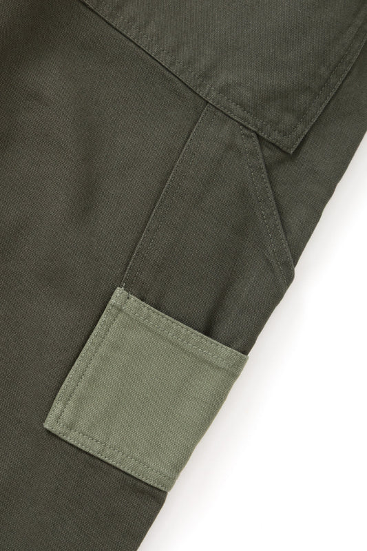 Patchwork Utility Chef Pants - Green