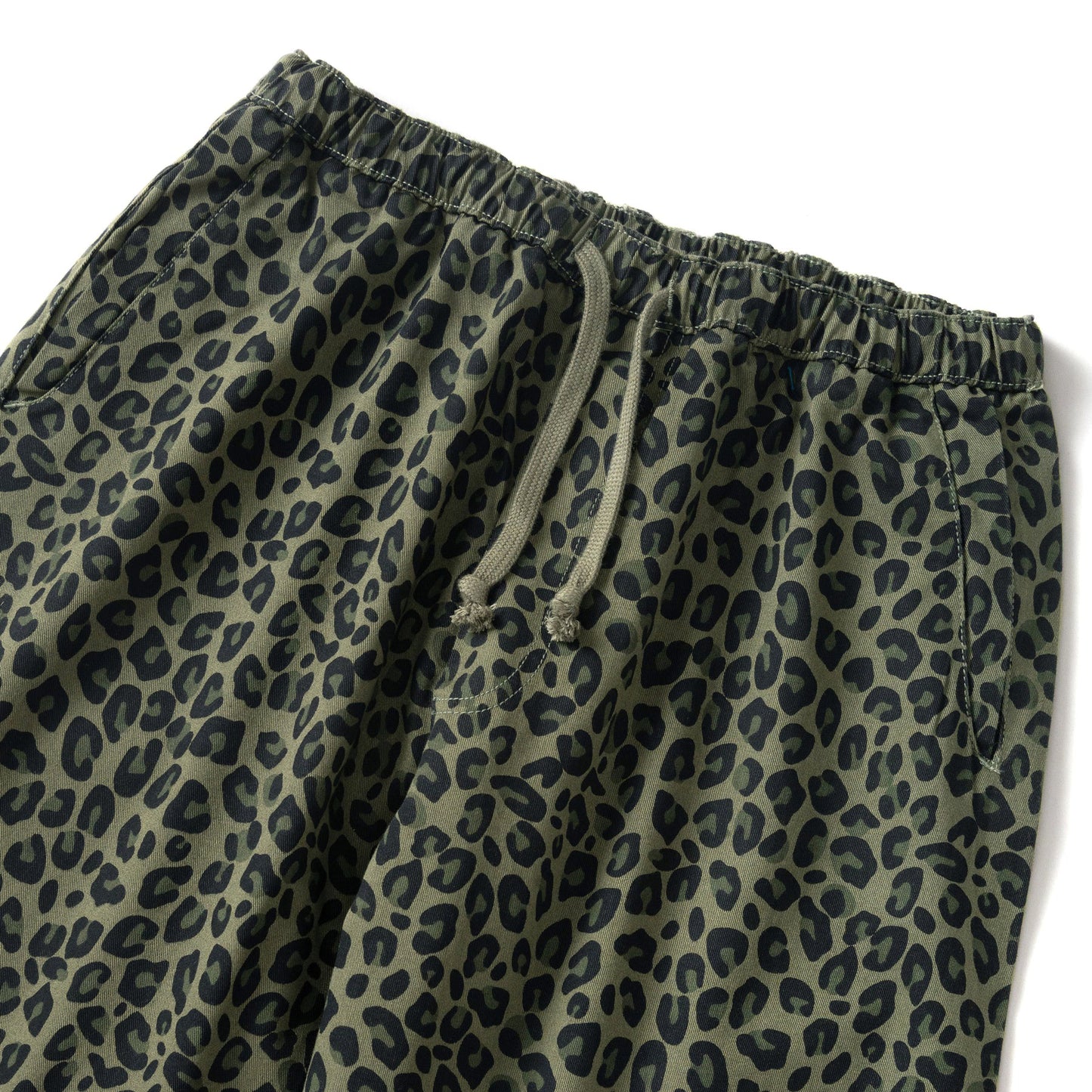 Patterned Easy Chef Pants - Green Leopard
