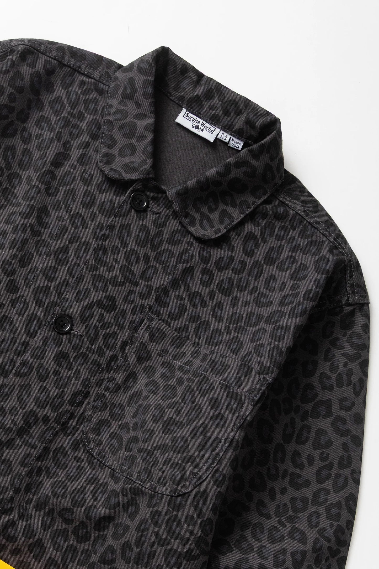 Patterned Easy Chef Shirt - Black Leopard