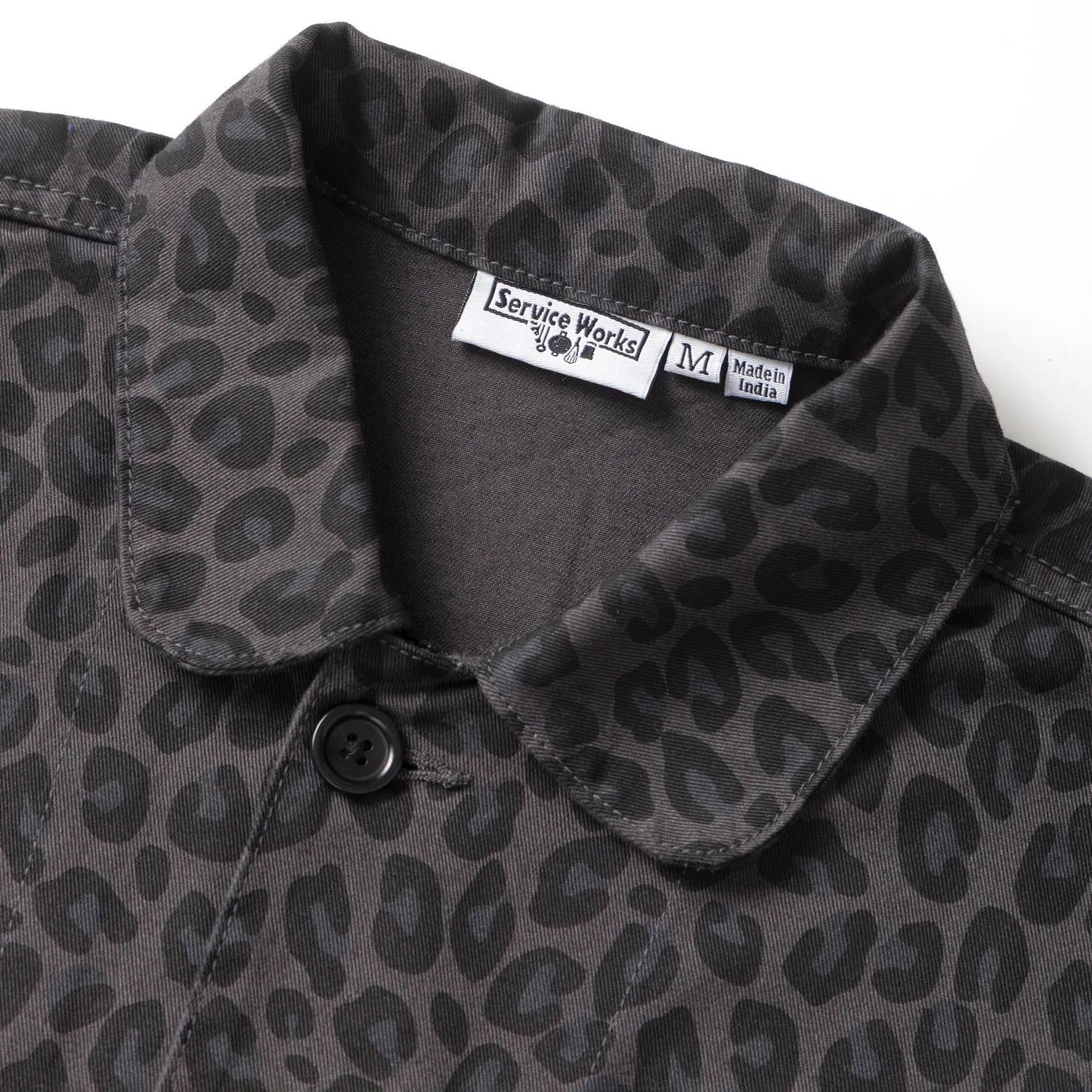 Patterned Easy Chef Shirt - Black Leopard