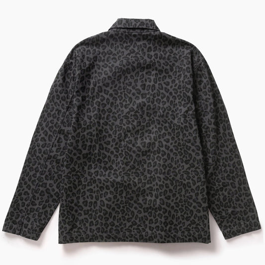 Patterned Easy Chef Shirt - Black Leopard