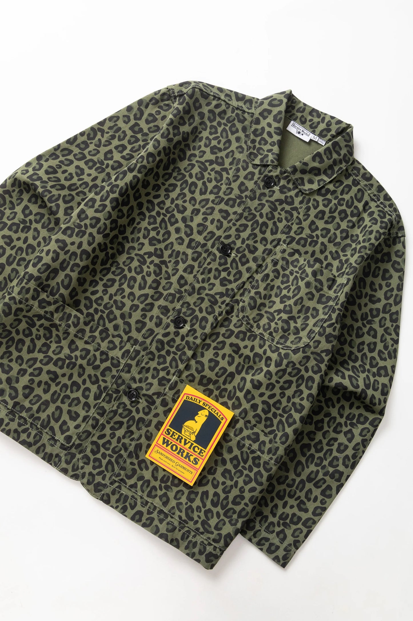 Patterned Easy Chef Shirt - Green Leopard