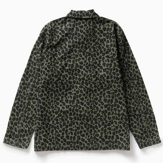 Patterned Easy Chef Shirt - Green Leopard
