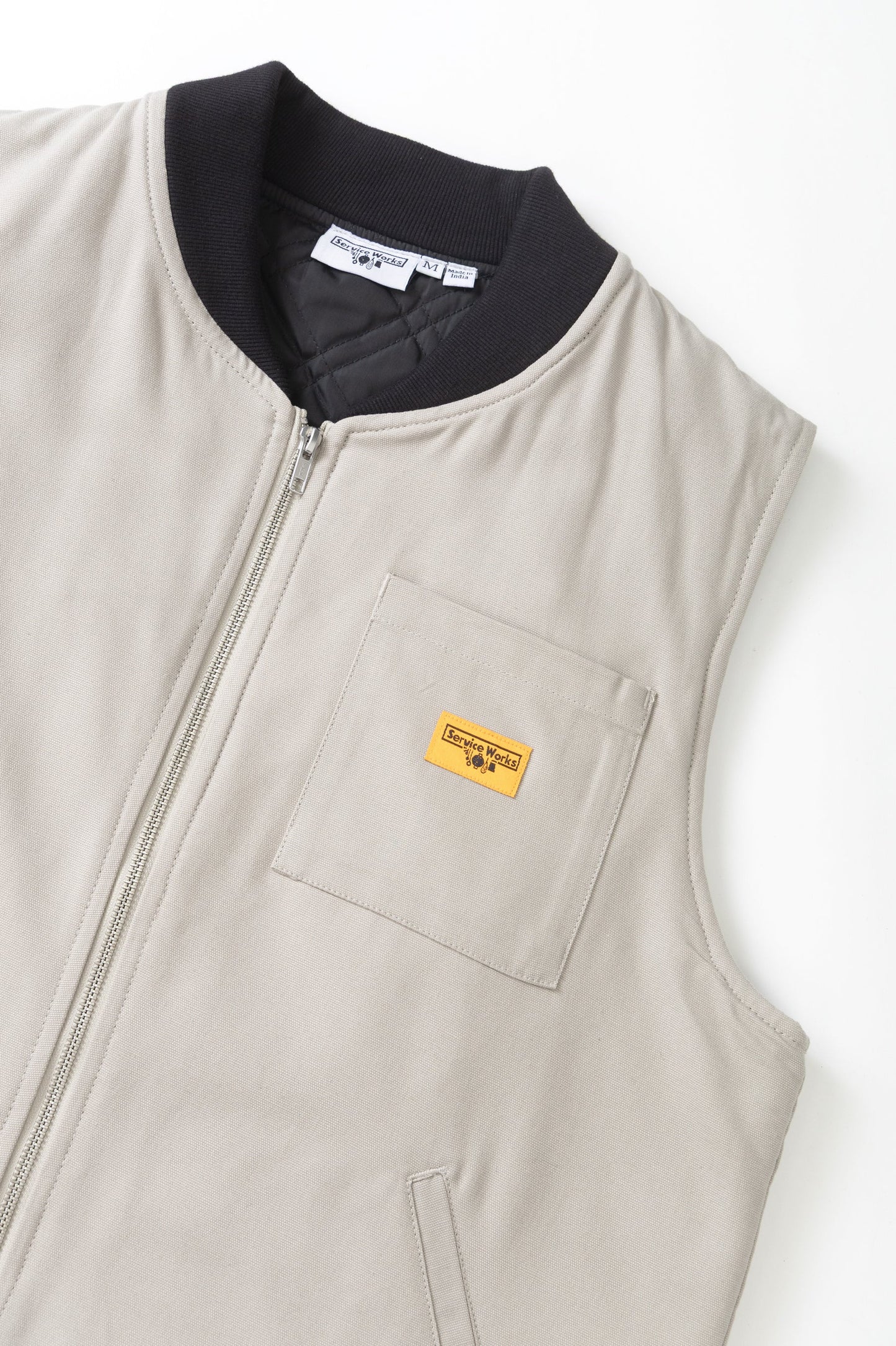 Canvas Work Vest - Stone