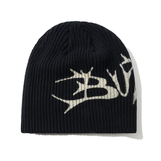 Scrawling Skully Beanie - Black