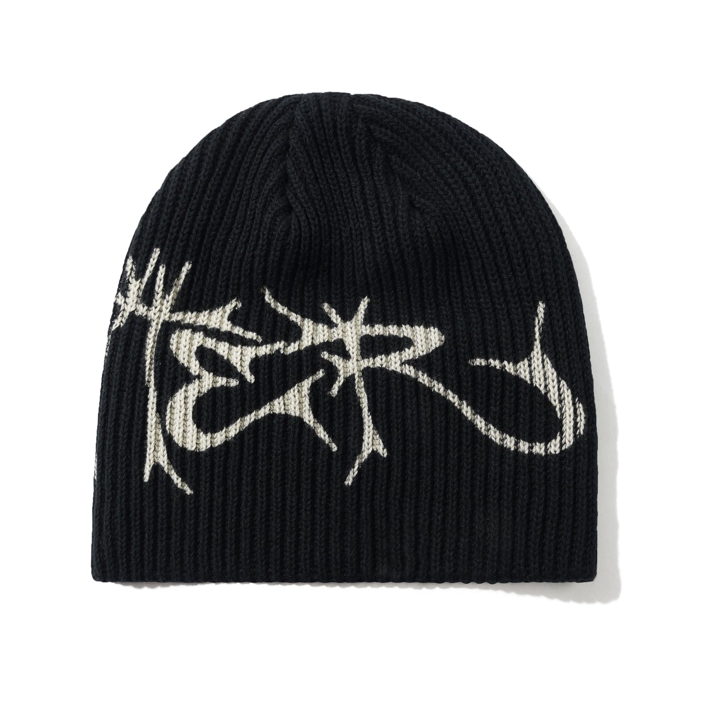 Scrawling Skully Beanie - Black