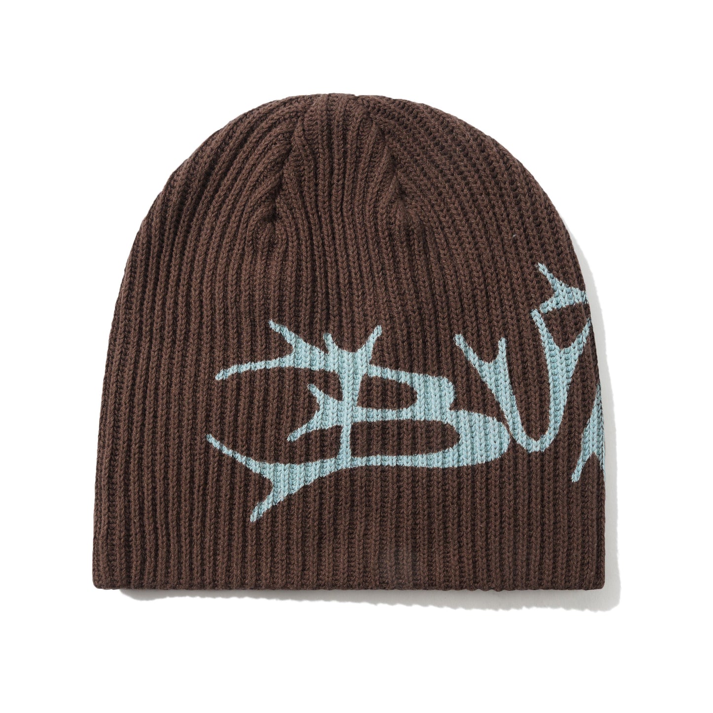 Scrawling Skully Beanie - Brown
