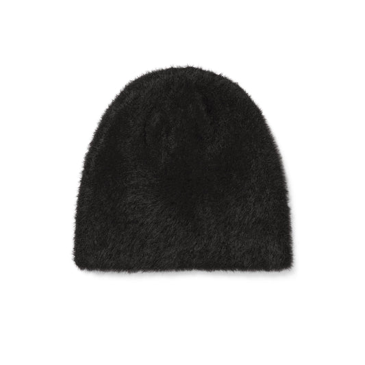 Shaggy No Cuff Beanie - Off Black
