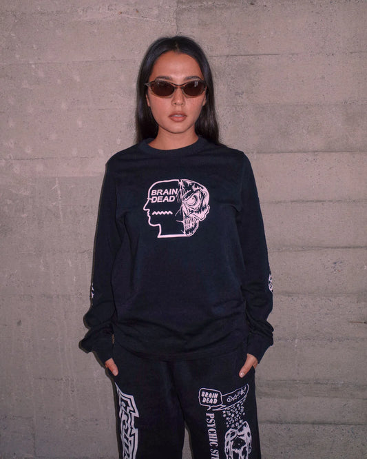 Skull Mech Long Sleeve - Black