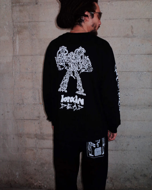 Skull Mech Long Sleeve - Black