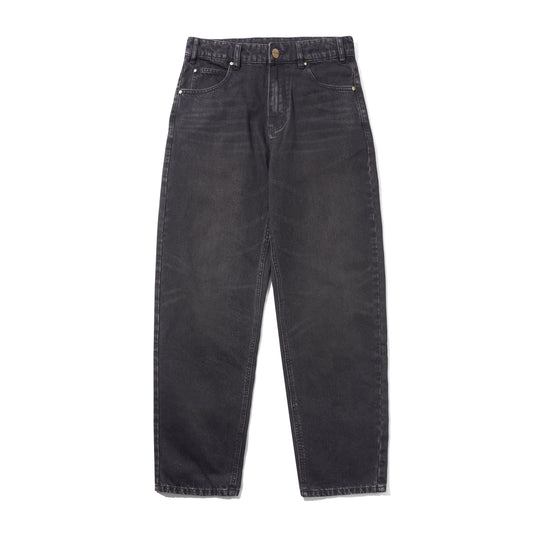Straight Leg Denim Jeans - Tinted Black