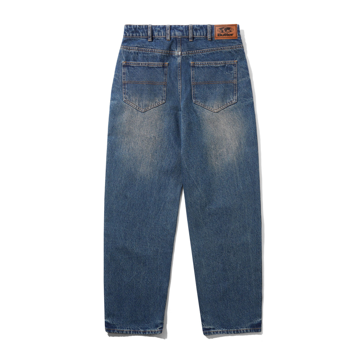 Straight Leg Denim Jeans - Vintage Indigo Wash