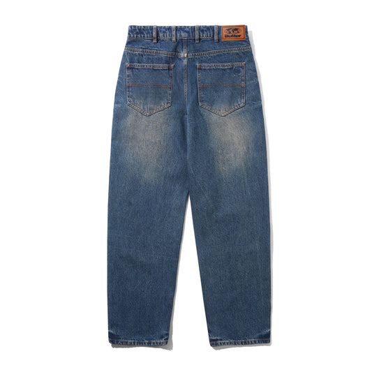 Straight Leg Denim Jeans - Vintage Indigo Wash