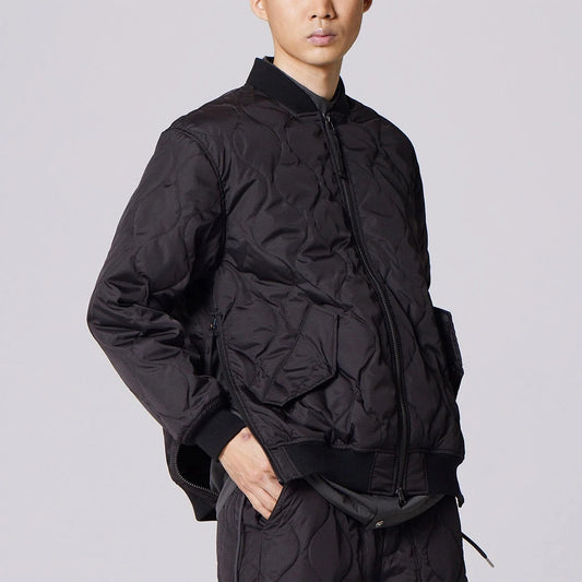 Military MA-1 Down Jacket (Hard Shell) - Black