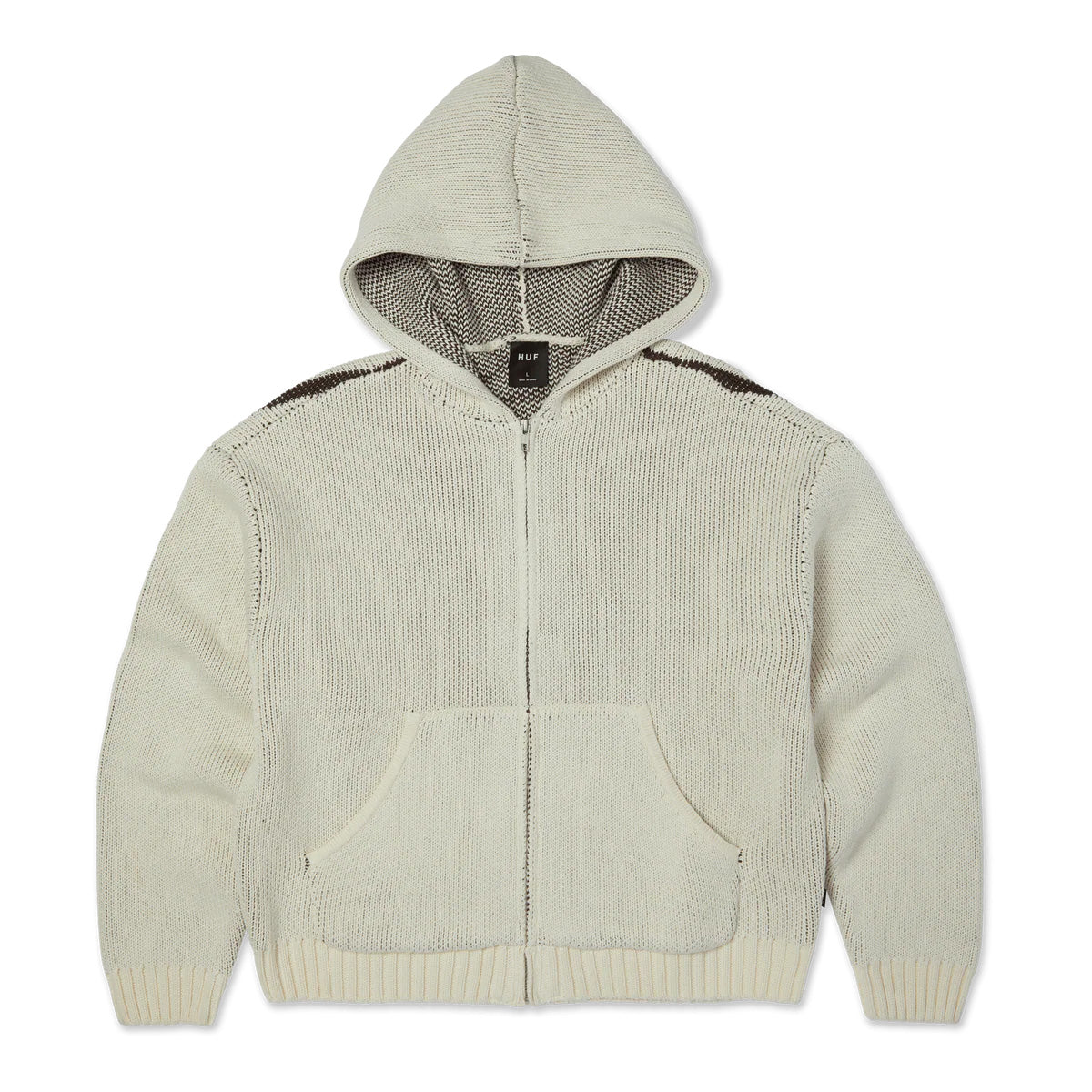 Token Zip Hooded Sweater - Bleach Wash