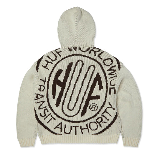 Token Zip Hooded Sweater - Bleach Wash