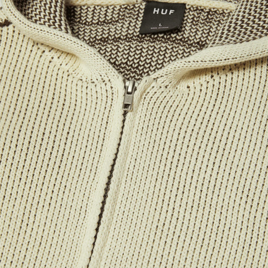 Token Zip Hooded Sweater - Bleach Wash